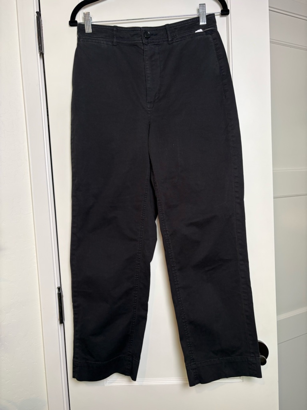 Everlane Twill High Waisted  Cropped Straight Leg Pants (6)